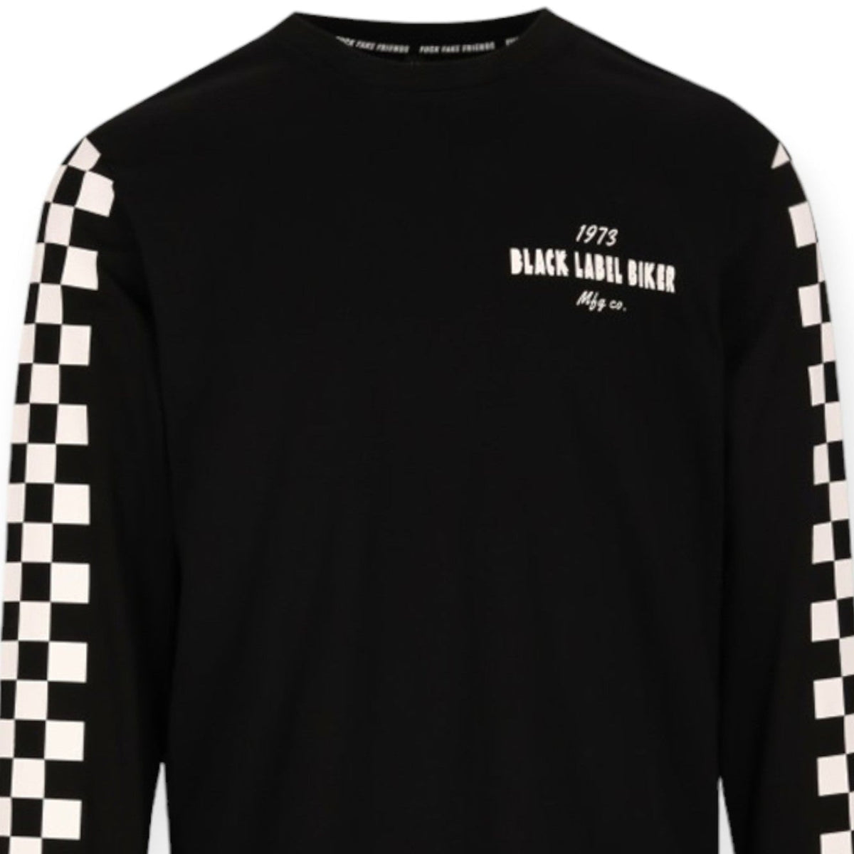 Black Long Sleeve Checkers T-shirt
