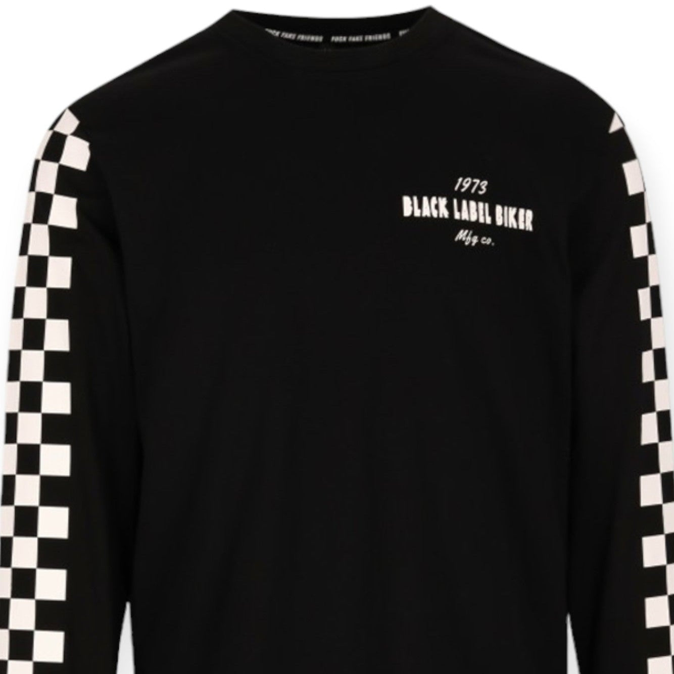 Black Long Sleeve Checkers T-shirt