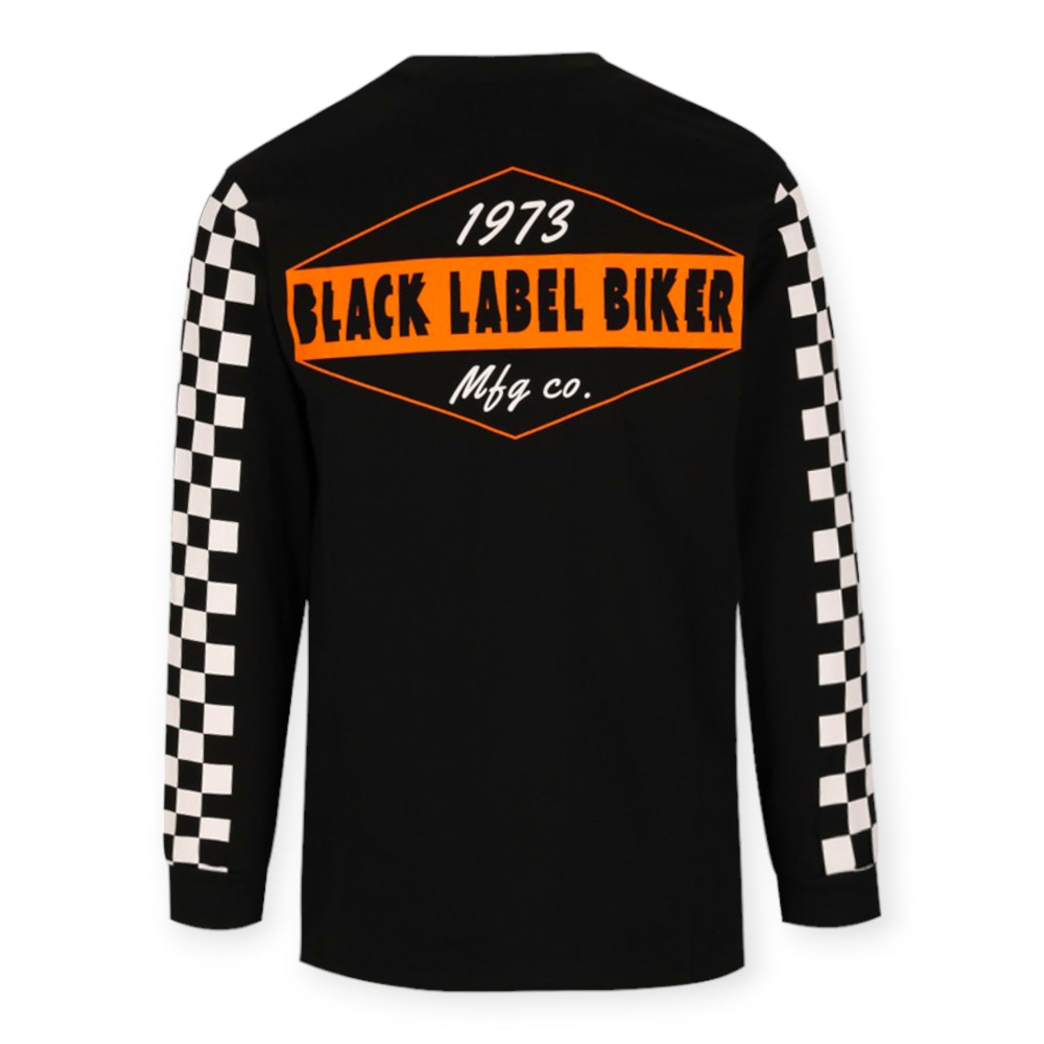 Black Long Sleeve Checkers T-shirt