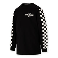 Black Long Sleeve Checkers T-shirt