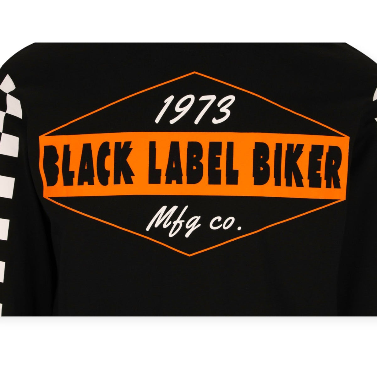Black Long Sleeve Checkers T-shirt