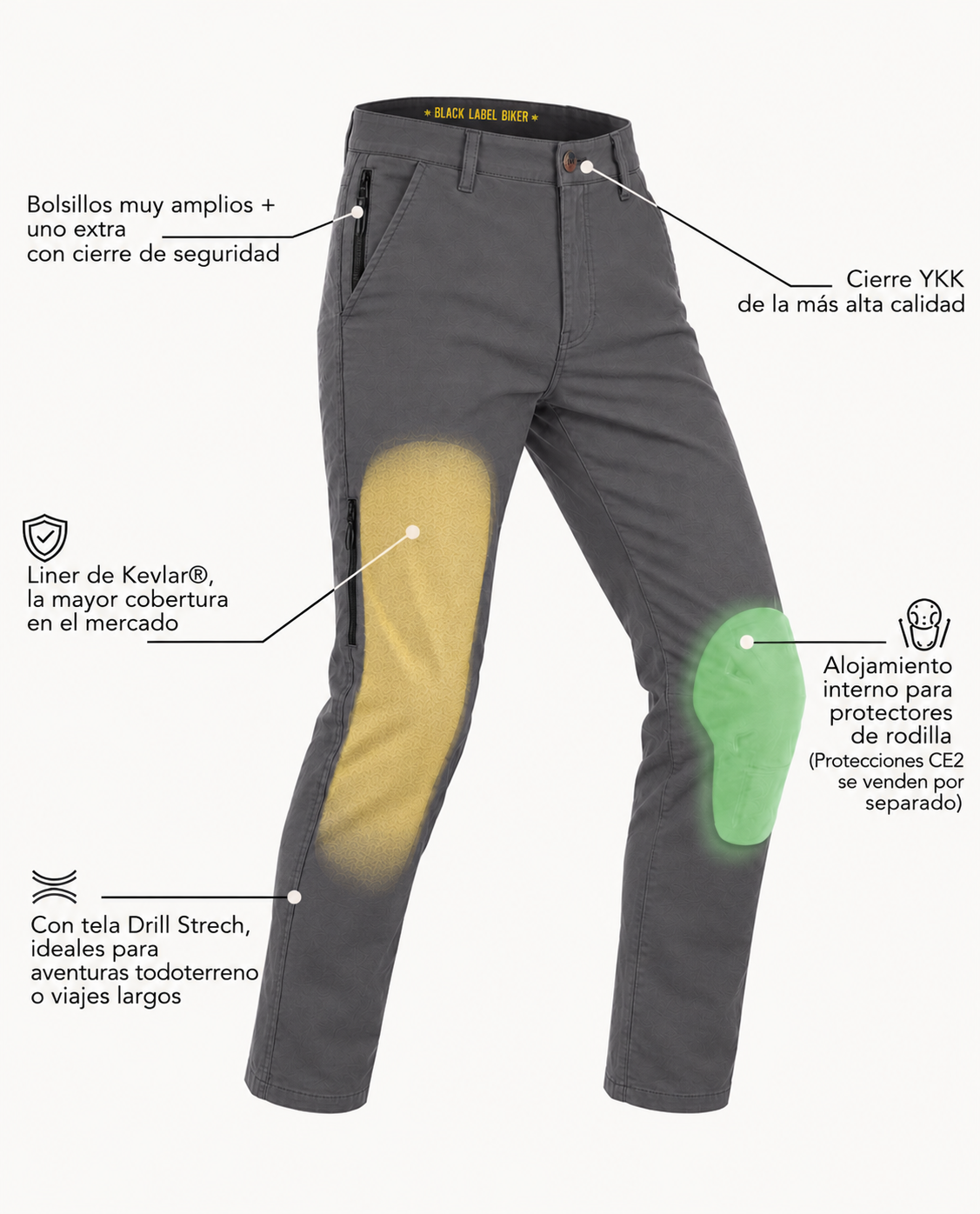 Pantalón de Vestir McQueen con Kevlar®