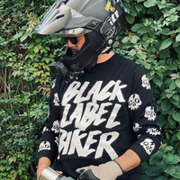 Black Long Sleeve Skulls T-shirt