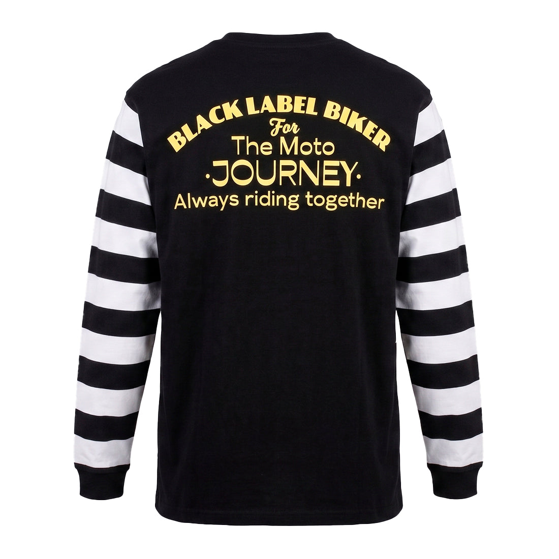 Playera The Moto Journey Manga Larga Negra